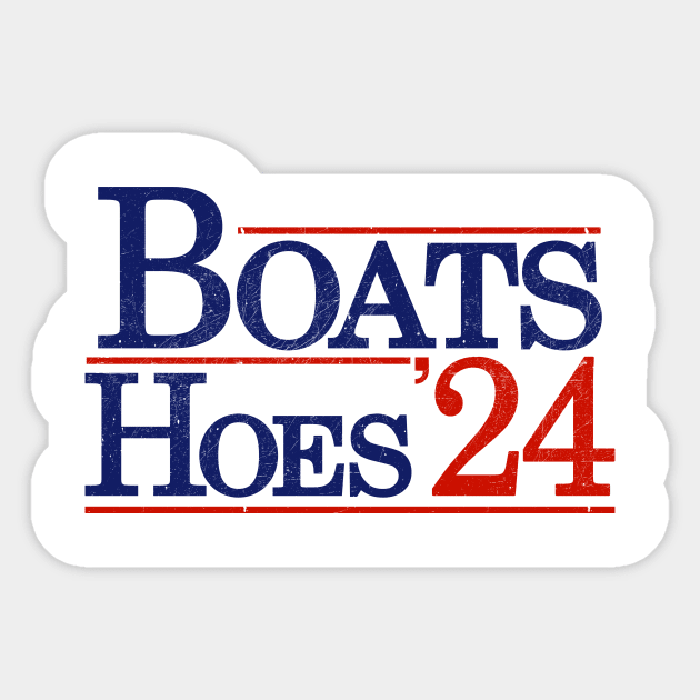 Boats and Hoes 24 Sticker by Riel